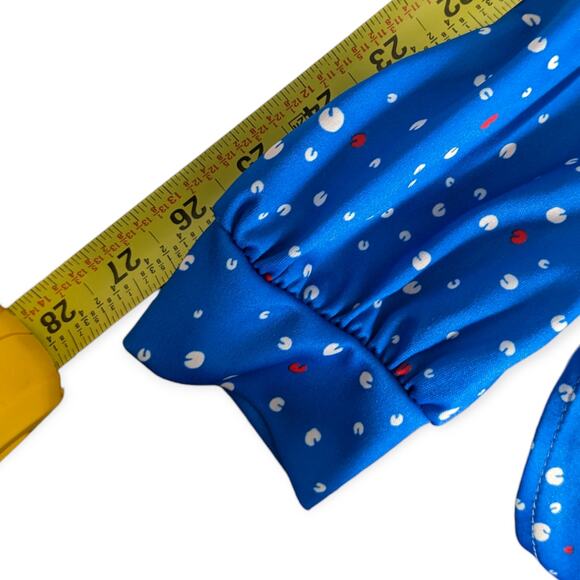 Vintage 70s Band Collar Henley Blouse - Picture 10 of 11